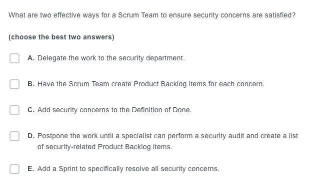 Two Ways Scrum Team To Ensure Security Concerns
