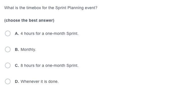 Timebox For Sprint Planning Event