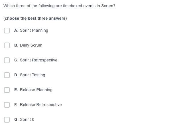 Three Of The Following Are Timeboxed Events In Scrum
