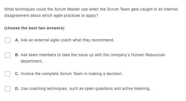 Techniques Could Scrum Master Use When Scrum Team