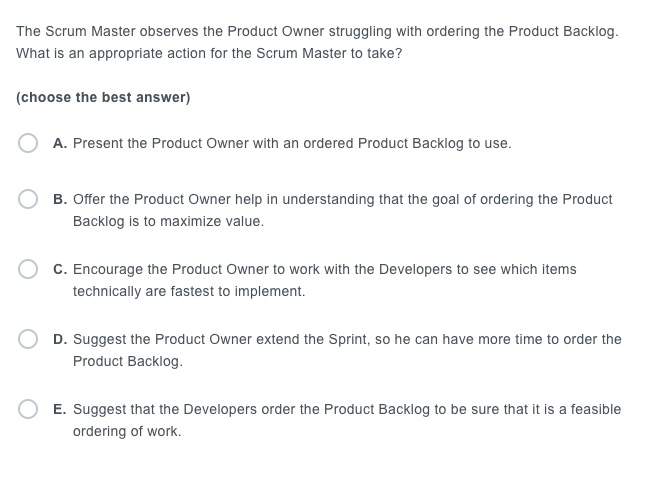 Scrum Master Observes The Product Owner Struggling