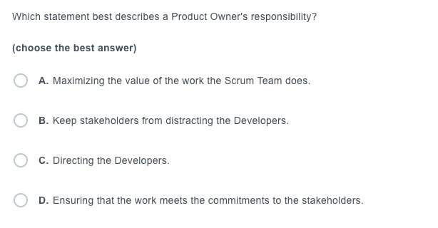 Product Owners Responsibility
