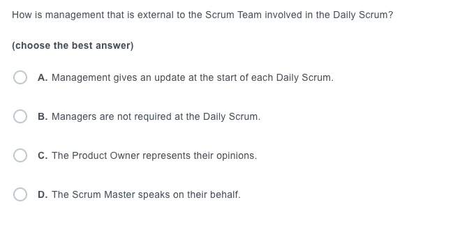 How It Management External To Scrum Team