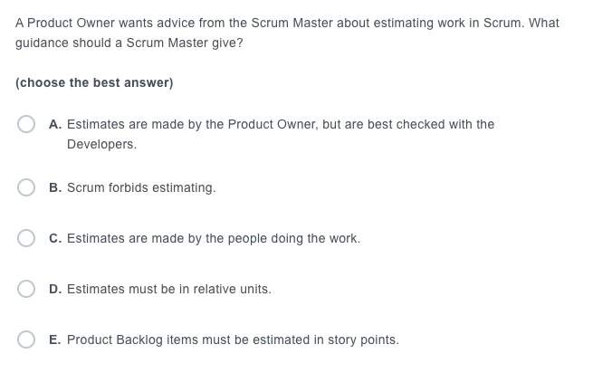 A Product Owner Wants Advise From The Scrum Master