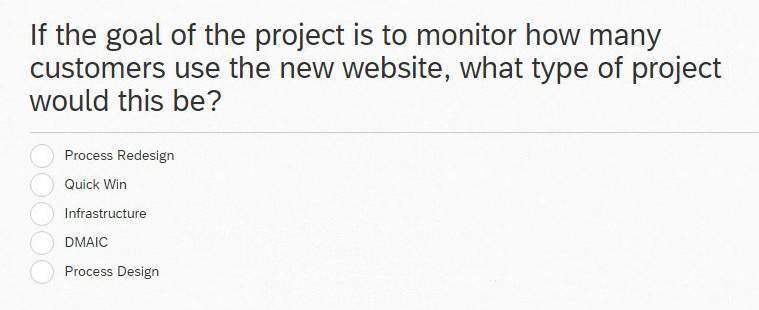 If The Goal Of The Project Is To Monitor How Many Customers Use The New Website