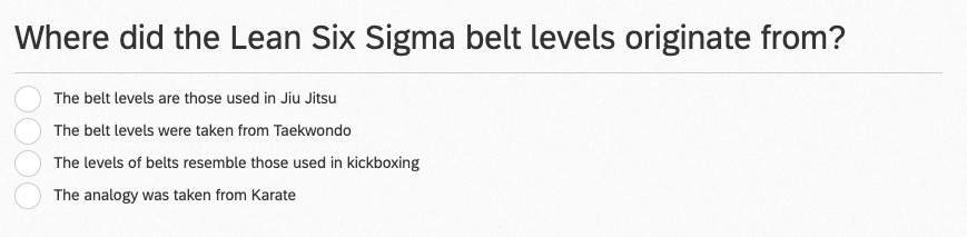 Where Did The Lean Six Sigma Belt Levels Originate From