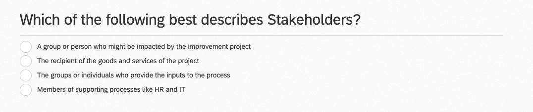 Which Of The Following Best Describes Stakeholders