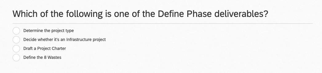 Which Of The Following Is One Of The Define Phase Deliverables