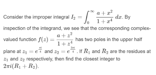6 9 Dae By A 2 Consider The Improper Integral 12 1 34 Inspection Of The Integrand We See That The Corresponding Comp 1