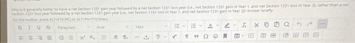 Why Brotant Section 1231 Nyar Followed By Anat Section 1231 Loss Year Net Section 1231 An In Yeart And Net Section 1271 1