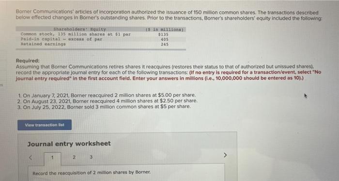 Borner Communications Articles Of Incorporation Authorized The Issuance Of 150 Million Common Shares The Transactions 1