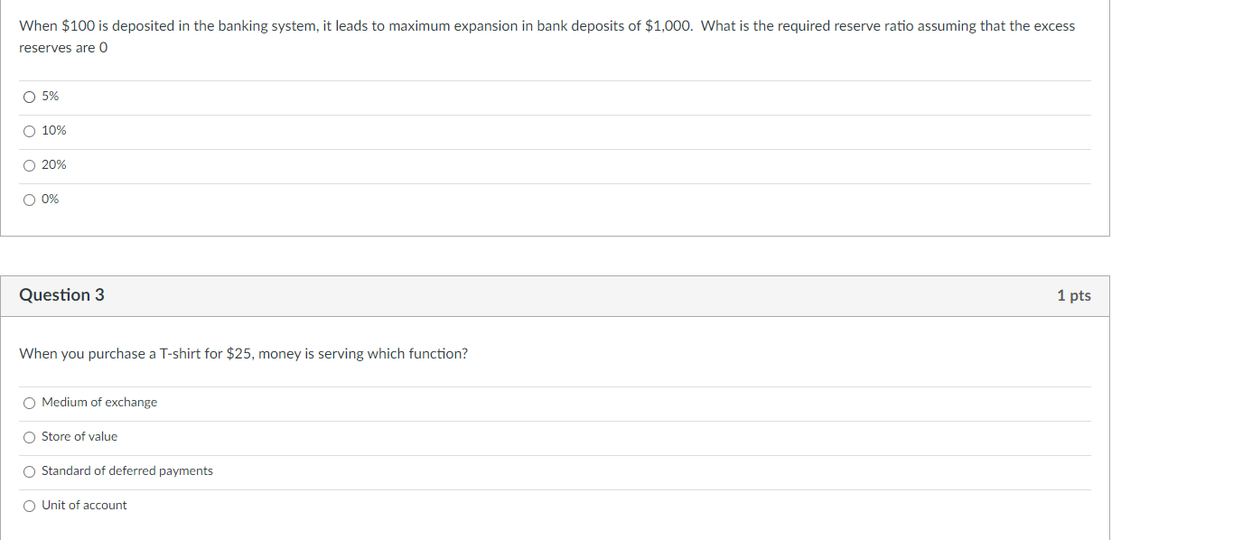 When 100 Is Deposited In The Banking System It Leads To Maximum Expansion In Bank Deposits Of 1 000 What Is The Requ 1