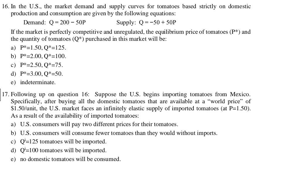 18 Following Up On Questions 16 17 As A Result Of The Importation Of Mexican Tomatoes Described In Question 2 Consume 2