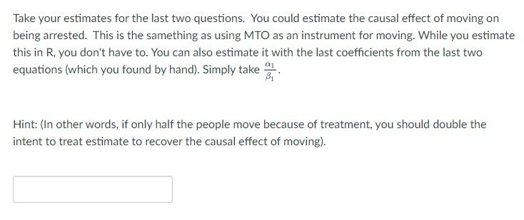 Consider A Scenario Where You Know The Following Information Fraction Moved Fraction Arrested 0 20 0 70 Mto Treatment M 3