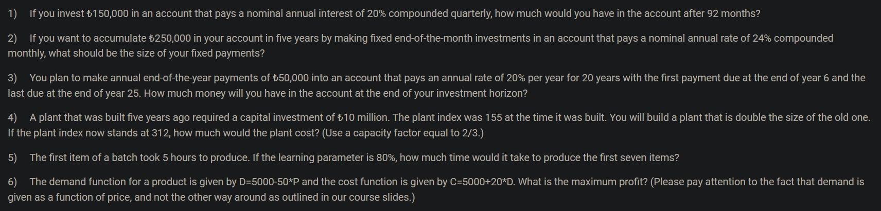 1 If You Invest 150 000 In An Account That Pays A Nominal Annual Interest Of 20 Compounded Quarterly How Much Would 1