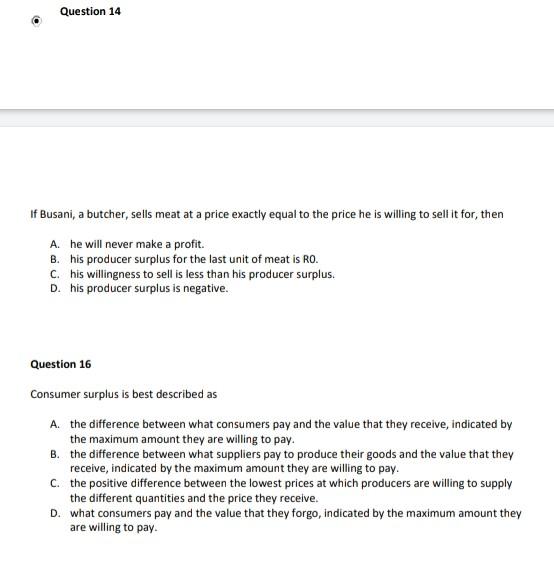 Question 9 Given The Demand For A Product As Qd 46 9p And The Supply Is Given As Qs 21 P You Are Told Equilibri 2