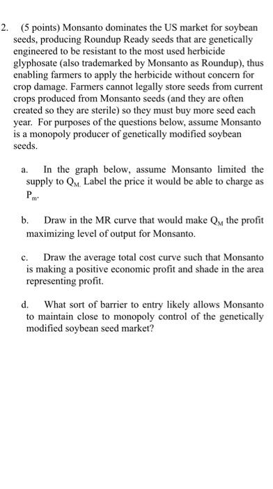 2 5 Points Monsanto Dominates The Us Market For Soybean Seeds Producing Roundup Ready Seeds That Are Genetically Eng 1