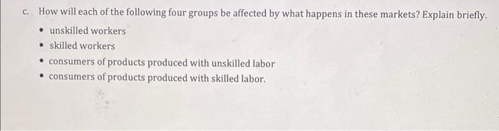 In Class Exercise 14 Resources 1 For Each Of The Following Determine How The Event Listed Will Affect Both The Labor 4