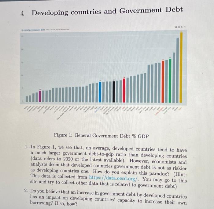 4 Developing Countries And Government Debt 31 Geel Om Det Figure 1 General Government Debt Gdp 1 In Figure 1 We See 1