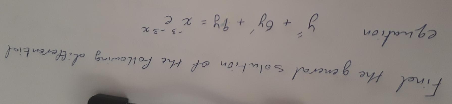 Find The General Solution Of The Following Differential Equation 3 3x Y By Qy X E 1