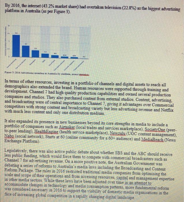 Channel 7 The Televisine Advertising Market Was Decreasing In Profit And New Online Media Was Proving Attractive To Att 7
