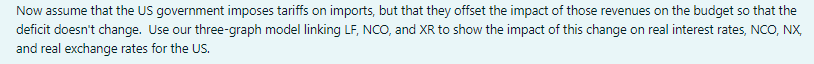 Now Assume That The Us Government Imposes Tariffs On Imports But That They Offset The Impact Of Those Revenues On The B 1