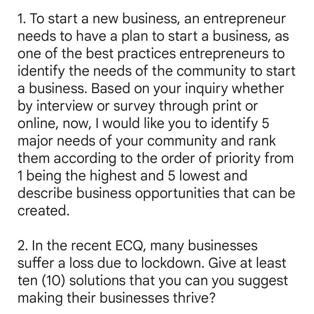 1 To Start A New Business An Entrepreneur Needs To Have A Plan To Start A Business As One Of The Best Practices Entre 1