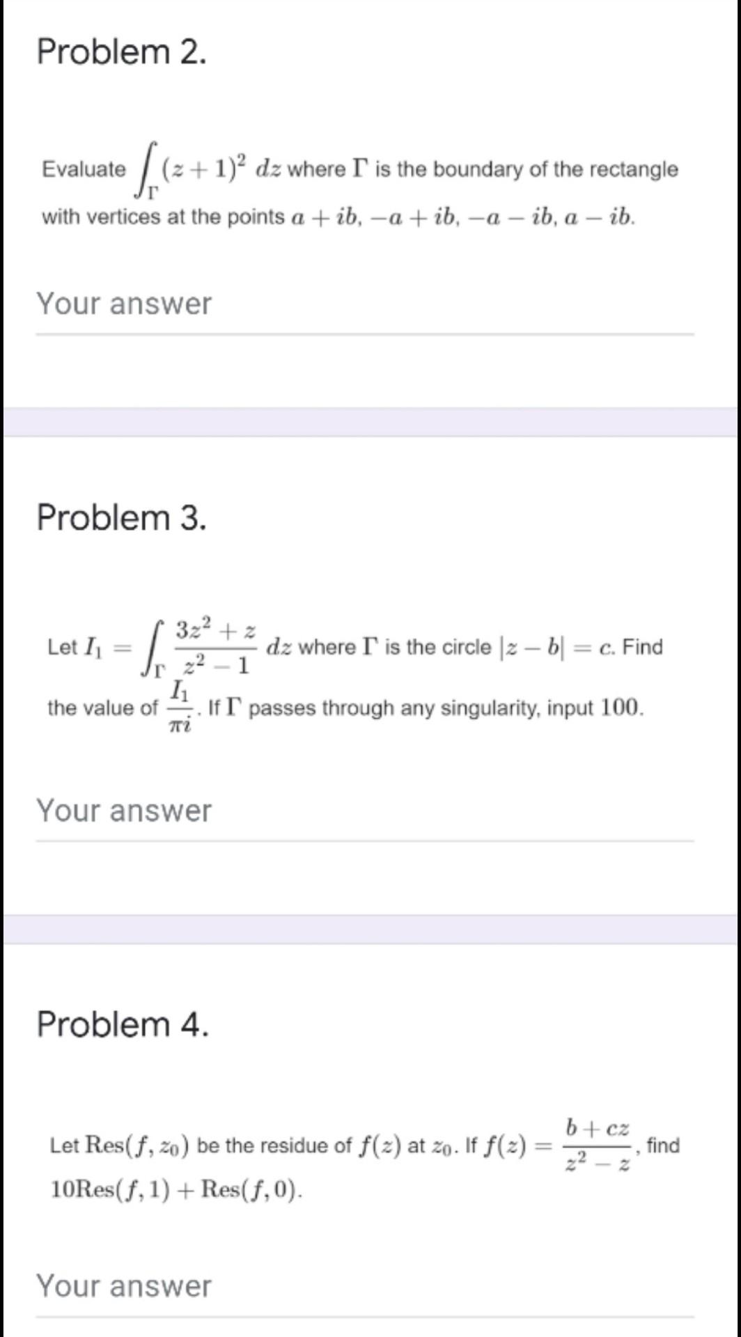 Problem Z 1 Let P Be The Remainder When C Is Divided By 3 If You Expand Into A Laurent Series Valid For 2 1 Then The 2