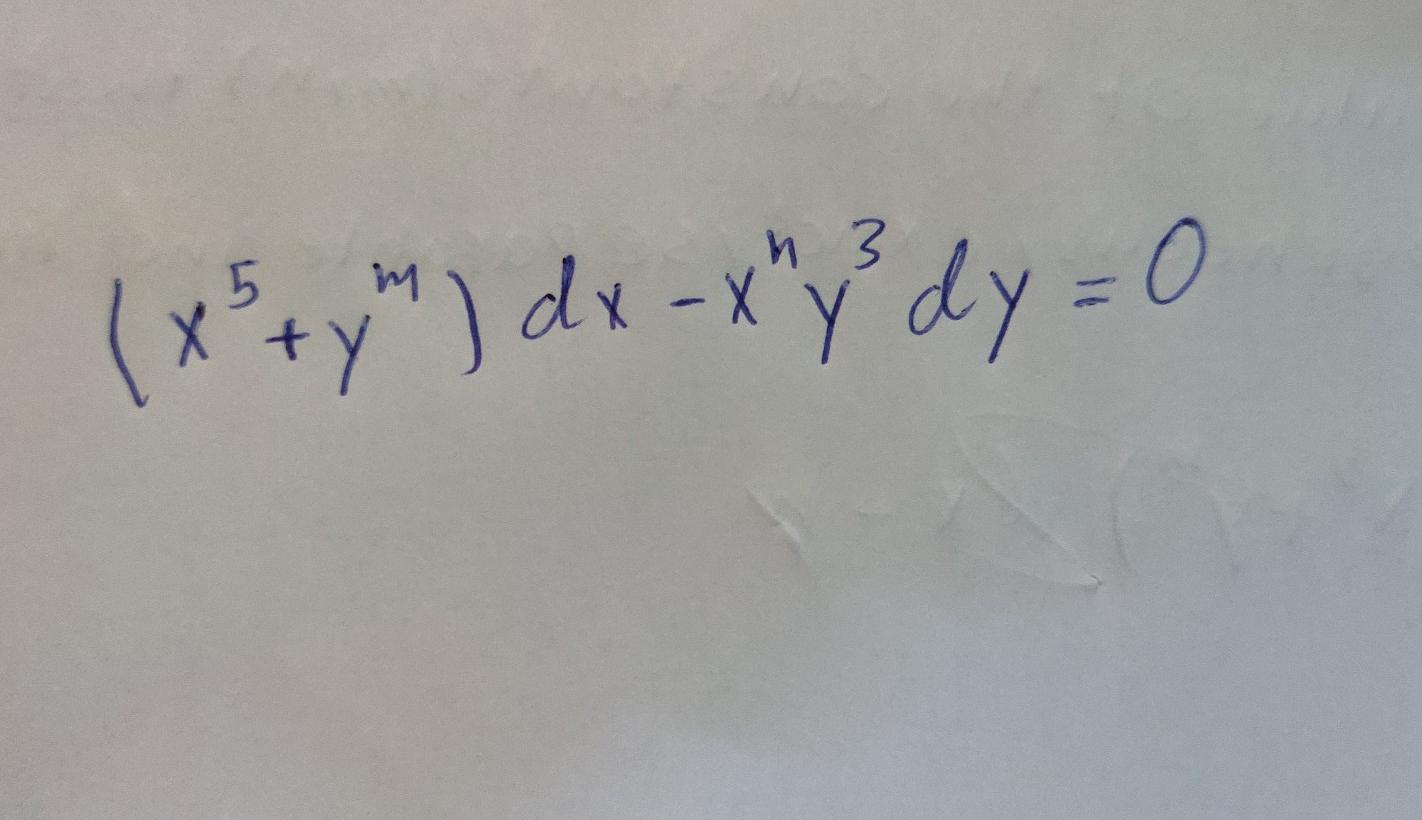 Find The Value Of The Constants M N That Makes The D E Homogeneous Exact Separable And Linear 1