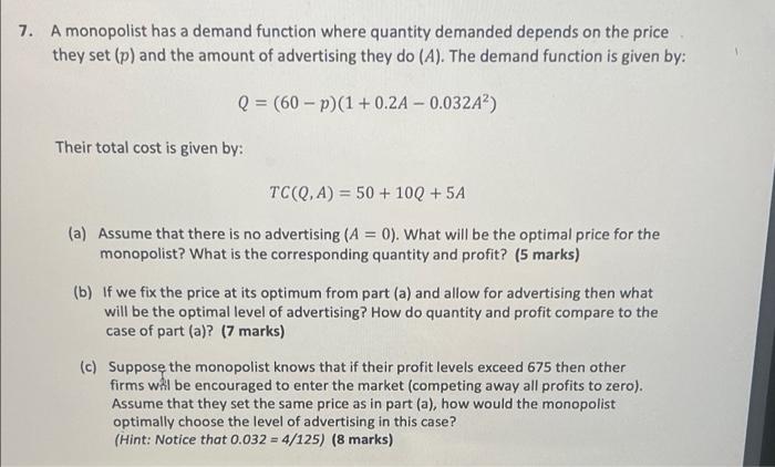 1 A Consumer Faces A Utility Function Given By U X Y Xy2 Where Income Is Denoted M And The Prices Of X And Y Are G 7