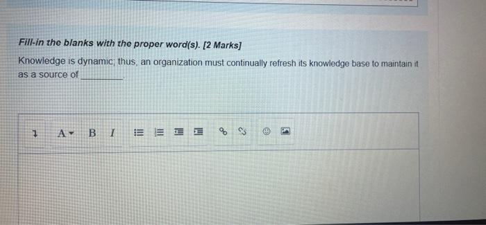 Which Fill In The Blanks With The Proper Word S 2 Marks Intra Organizational Networked Decision Support Can Be Effec 3