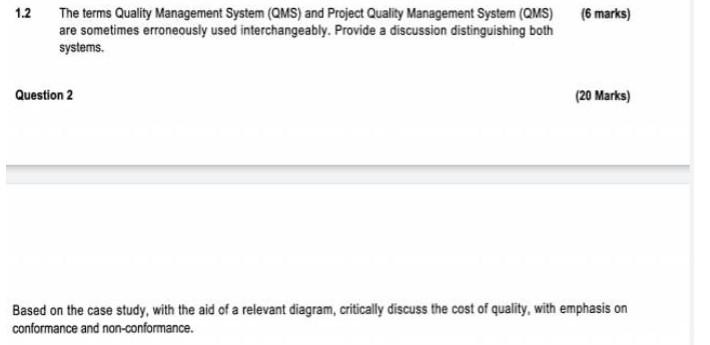 Read The Case Study Below And Answer The Questions That Follow Quality Management At Van Schalk Book Publishing Van Scha 2