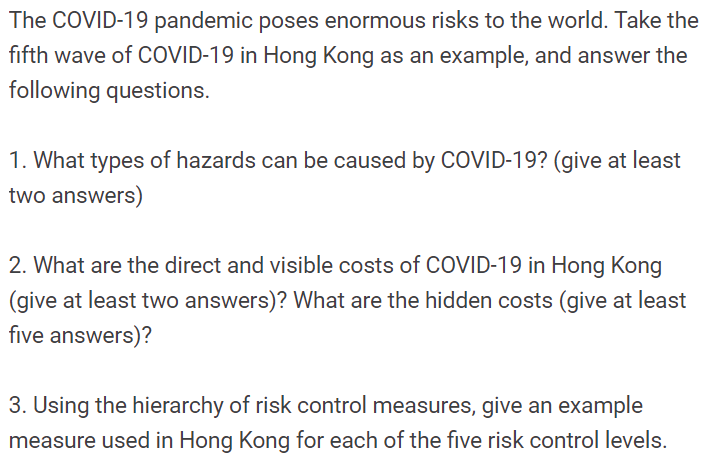 The Covid 19 Pandemic Poses Enormous Risks To The World Take The Fifth Wave Of Covid 19 In Hong Kong As An Example And 1