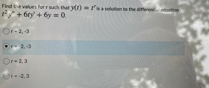 Classify The Differential Equation By Order And Linearity Dy Cos St 1 3y Sin Sin 2 Dt2 Linear Second Order Dif 3