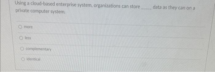 Using A Cloud Based Enterprise System Organizations Can Store Data As They Can On A Private Computer System More Less 1