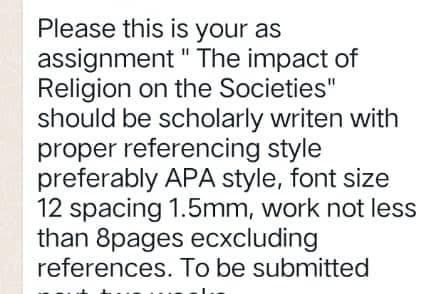 The Impact Of Religion On The Societies It Should Be Scholarly Written With Proper Referencing Style Preferably Apa S 1