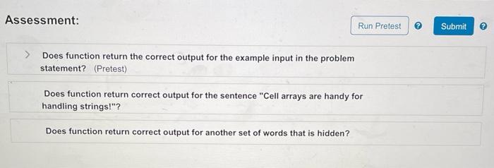 Words To Sentence Working With A Cell Array Of Character Vectors My Solutions Write A Function Named Sentencemaker Tha 3