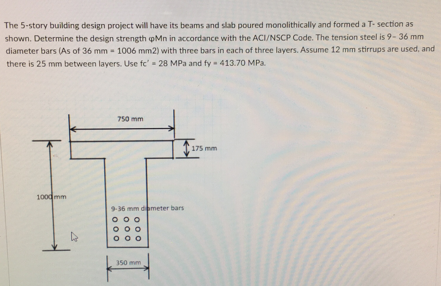 Subject Reinforced Concrete Design Need Asap Pls Thank You 1