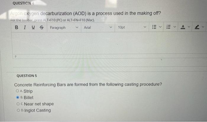 Question 2 Recycling Steel Helps Save O A Iron Core Ob Coal Oc Limestone D All Of The Above Question 3 Which Added A 3