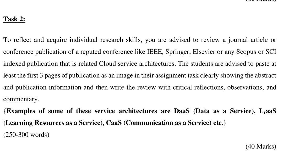 Task 2 To Reflect And Acquire Individual Research Skills You Are Advised To Review A Journal Article Or Conference Pub 1