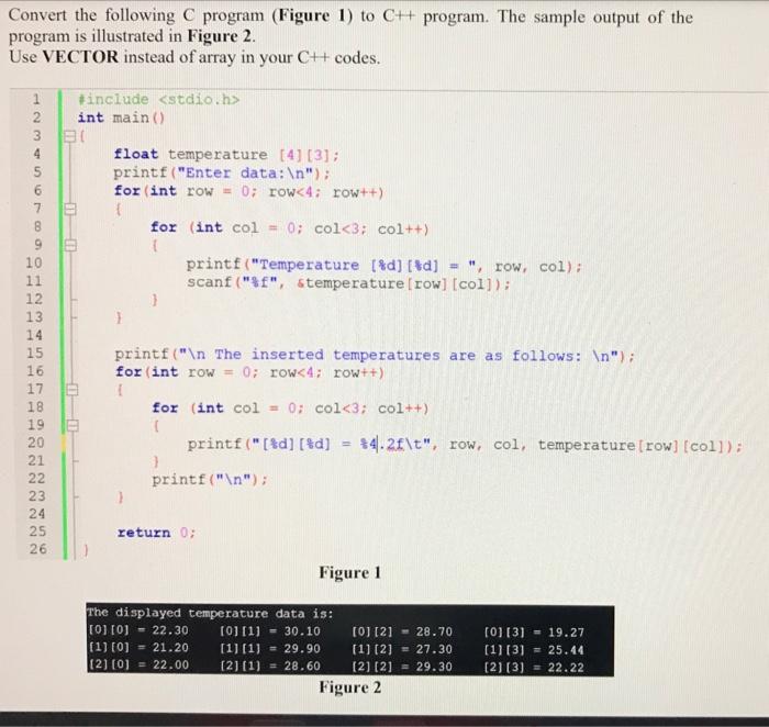 Convert The Following Program Figure 1 To C Program The Sample Output Of The Program Is Illustrated In Figure 2 Us 1
