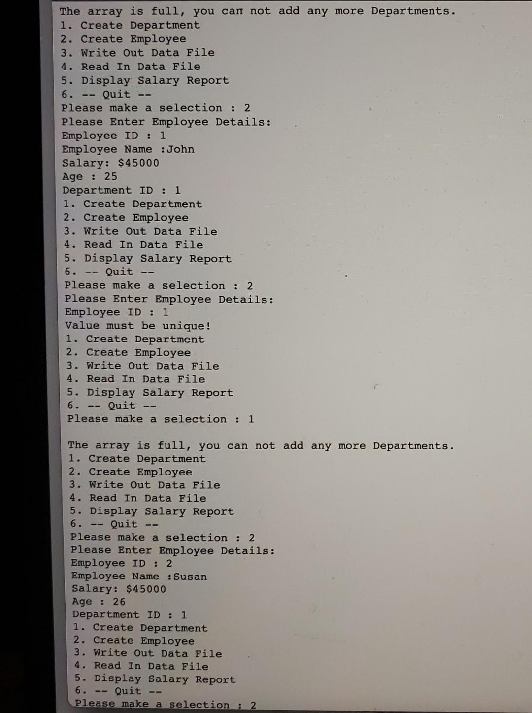 C Output 4