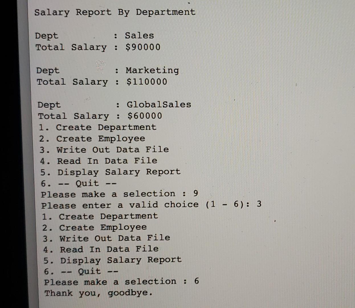 C Output 5