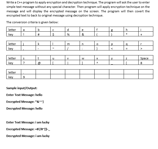 Write A C Program To Apply Encryption And Decryption Technique The Program Will Ask The User To Enter Simple Text Mes 1