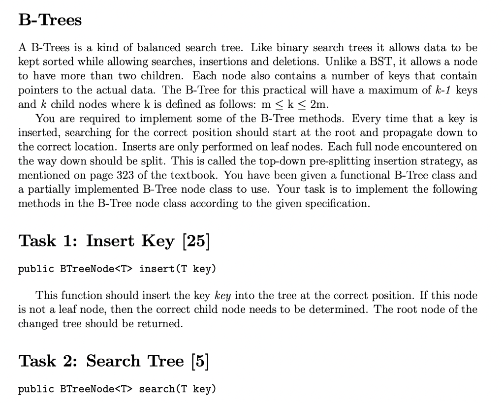 B Trees A B Trees Is A Kind Of Balanced Search Tree Like Binary Search Trees It Allows Data To Be Kept Sorted While All 1