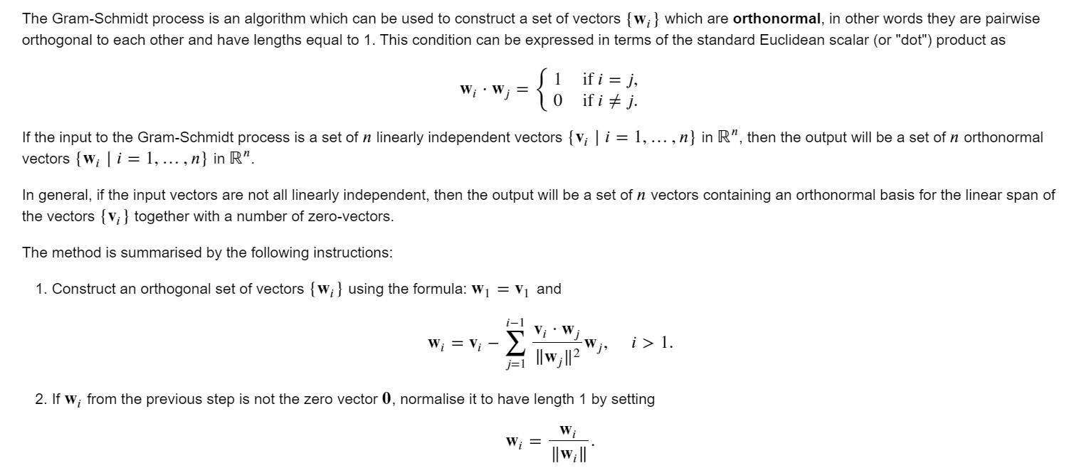 Import Sympy Def Gram Schmidt Sp V Your Code Here From Nose Tools Import Assert Equal Import Sympy Test That I 1