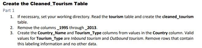 Rstudio Need Help With 3 For The Tourism Type Column Says I Can Use An If Then Logic 1
