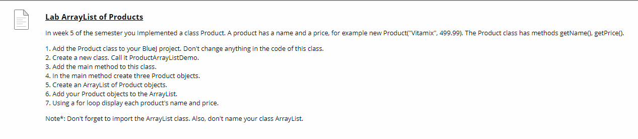 This Is The Product Code From Before Import Java Util Write A Description Of Class Product Here Autho 1