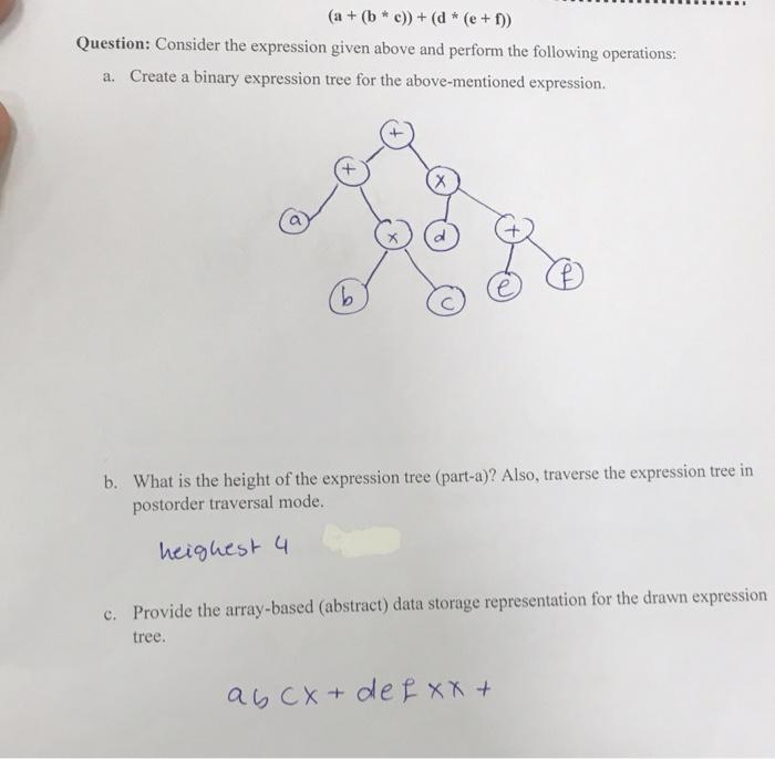 A 6 C D E 1 Question Consider The Expression Given Above And Perform The Following Operations A C 1