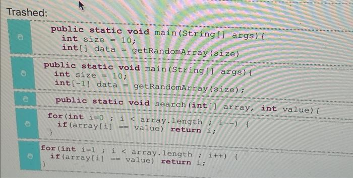 Arrayslinear Search This Program Starts By Generating An Array Of Random Integer Values It Then Picks One Element From 3